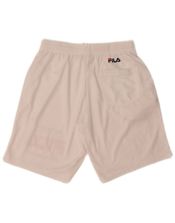 Fila Herre grafiske sportsshorts XS Hvid polyester