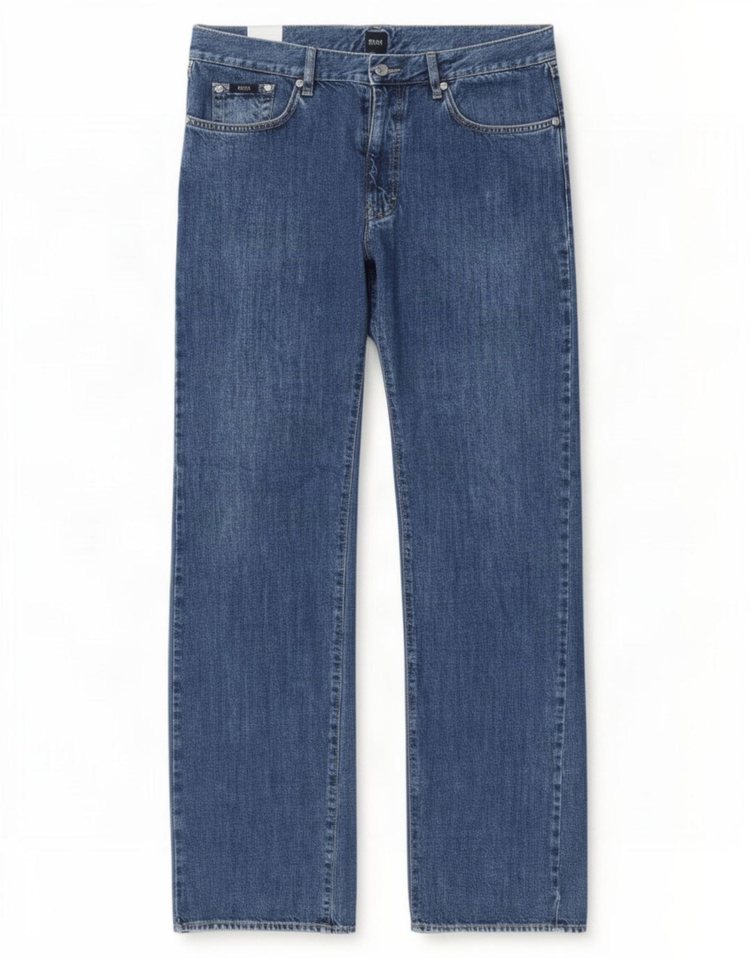 Hugo Boss Straight Jeans til mænd W36 L34 Blå Bomuld