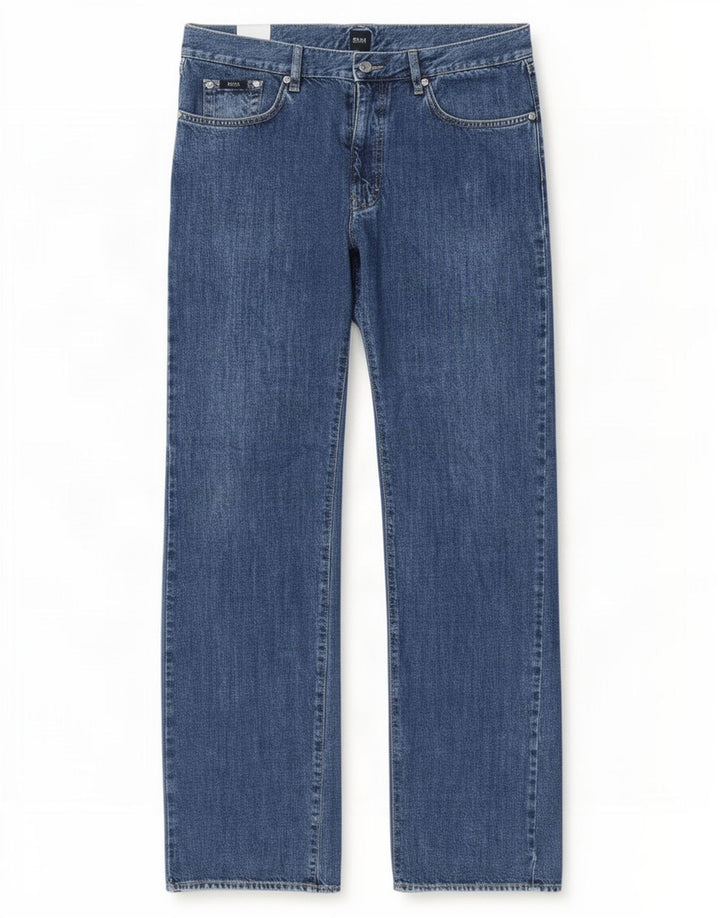 Hugo Boss Straight Jeans til mænd W36 L34 Blå Bomuld