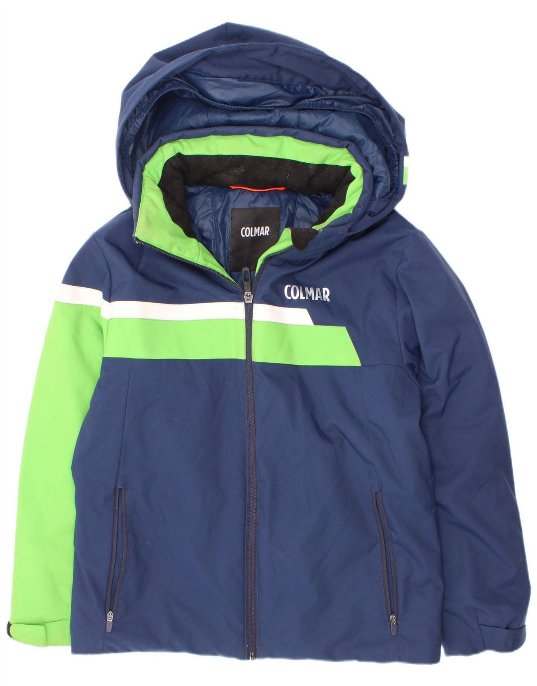 Colmar drenge polstret jakke med hætte 9-10 år Navy Blue Colourblock Polyester