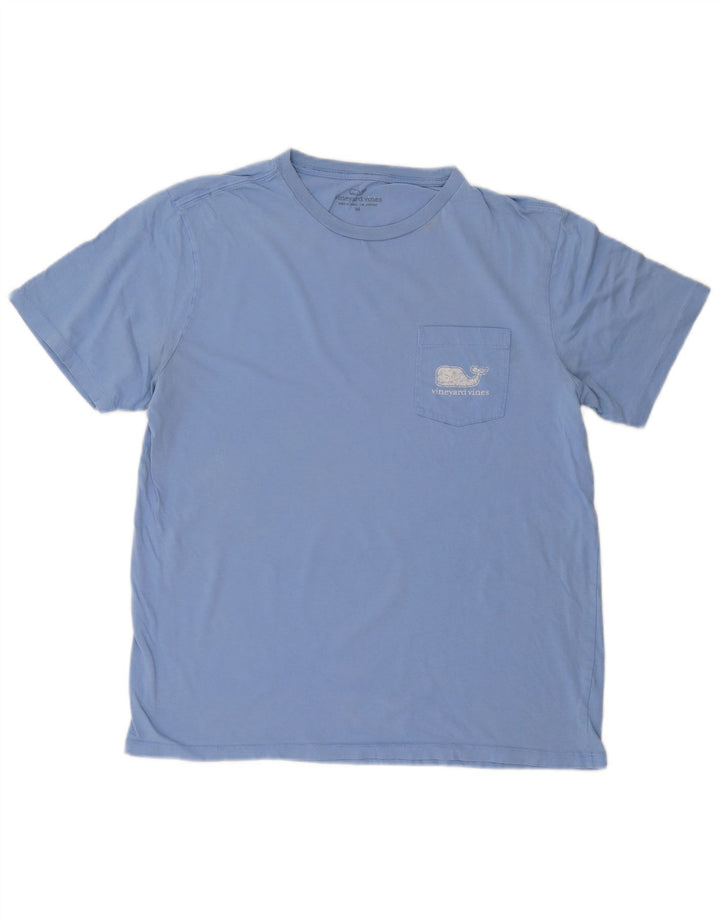 Vineyard Vines Herre grafisk T-shirt Top Medium Blue Bomuld