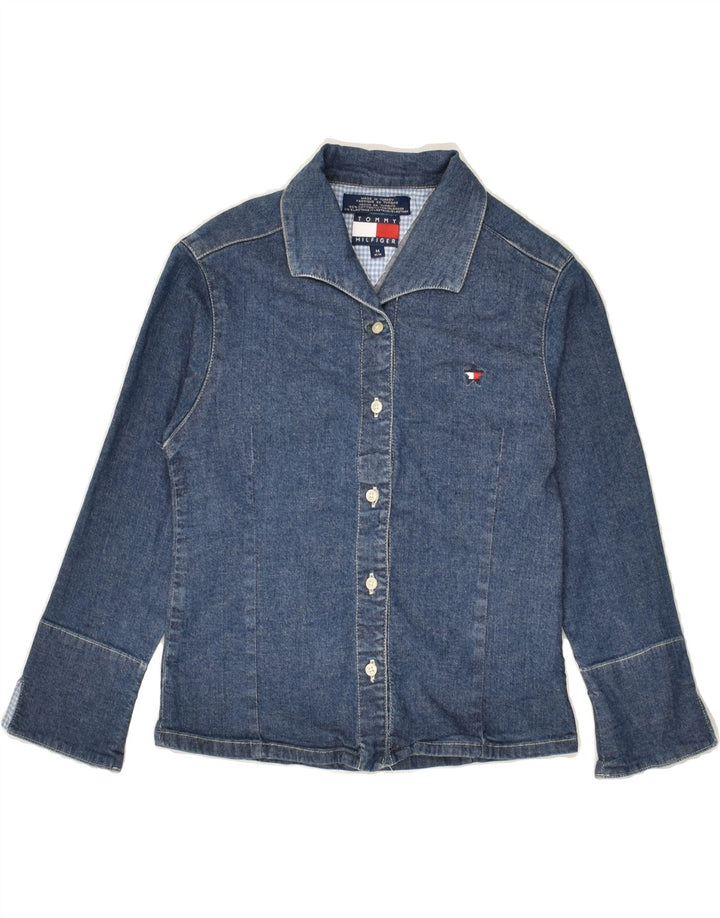 TOMMY HILFIGER Girls Denim Jacket 3-4 Years Medium Navy Blue Cotton | Vintage Tommy Hilfiger | Thrift | Second-Hand Tommy Hilfiger | Used Clothing | Messina Hembry 