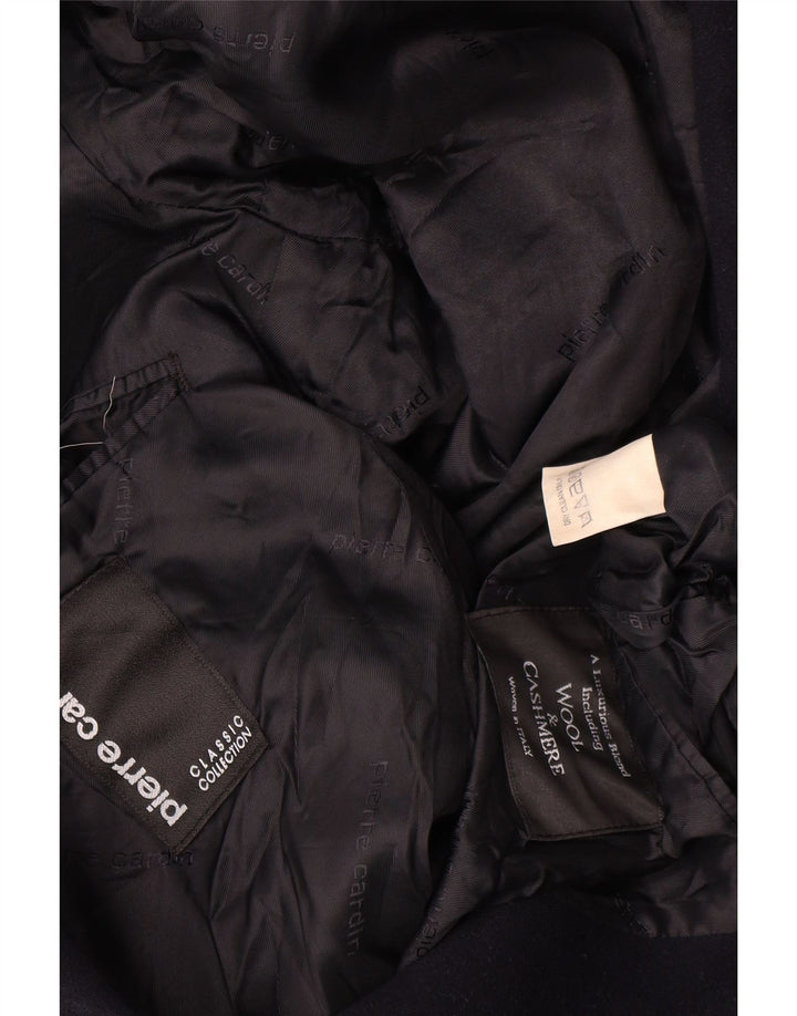 Pierre Cardin Herre Overfrakke UK 40 Large Navy Blue Wool