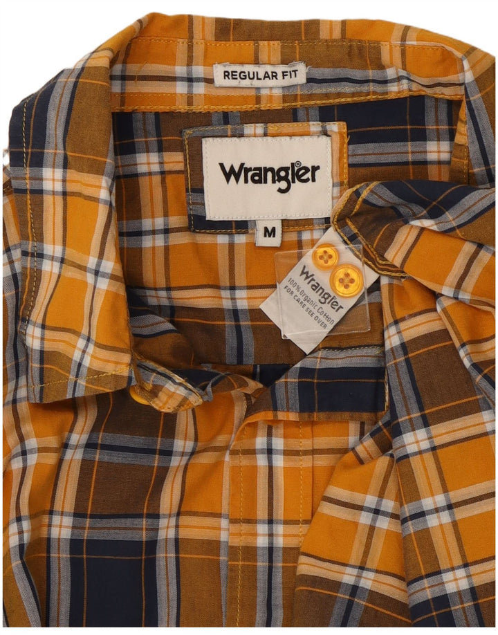 Wrangler Herre Regular Fit skjorte Medium gul ternet bomuld