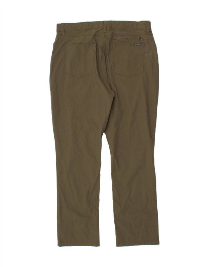 EDDIE BAUER Womens Slim Casual Trousers W40 L32  Khaki Nylon Vintage Eddie Bauer and Second-Hand Eddie Bauer from Messina Hembry 