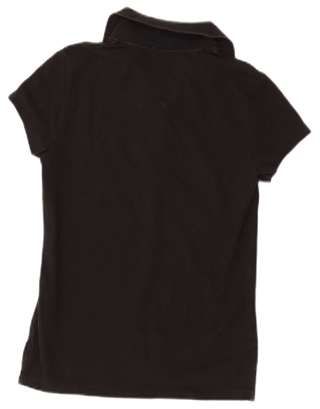 TOMMY HILFIGER Dame poloshirt UK 8 Small Black Bomuld