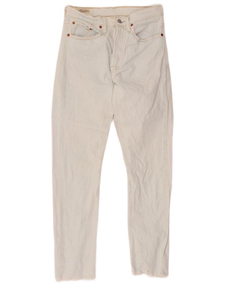 Levi's Womens 501 Slim Jeans W27 L28 Hvid Bomuld