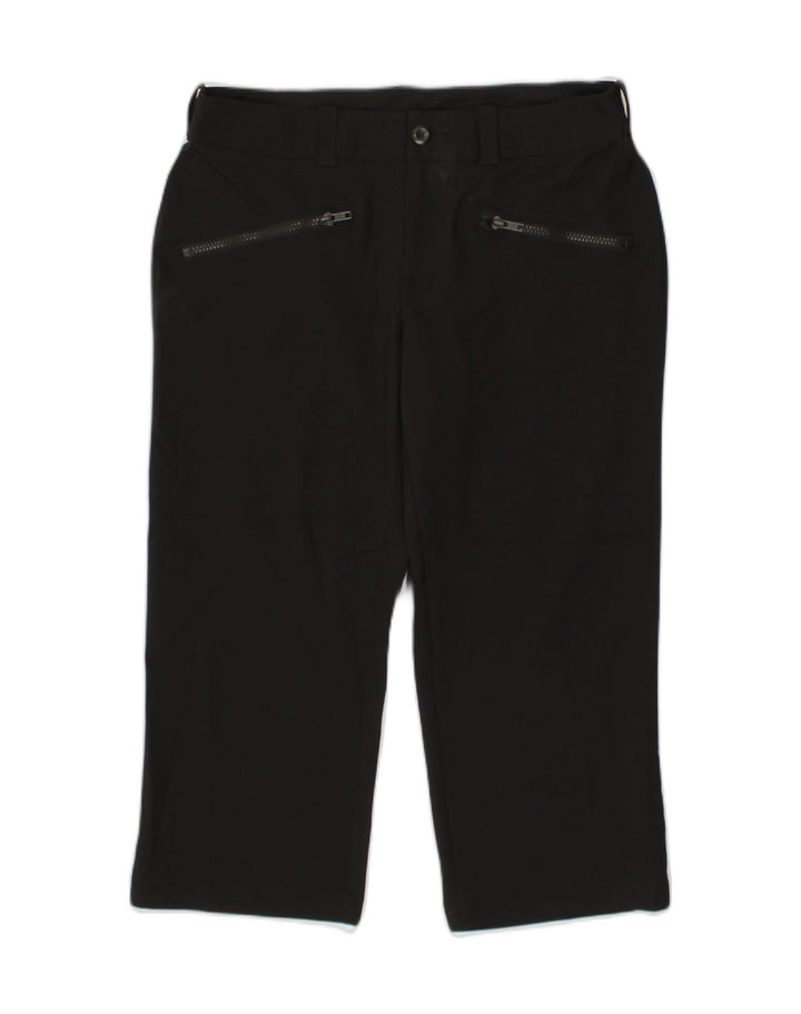 FILA Womens Straight Capri Trousers US 6 Medium W30 L20 Black Polyester | Vintage Fila | Thrift | Second-Hand Fila | Used Clothing | Messina Hembry 