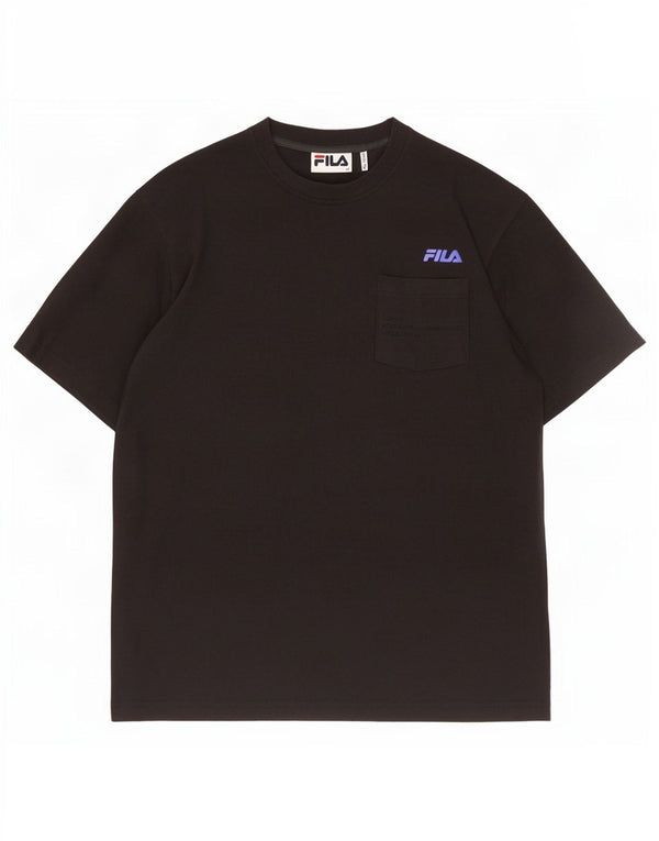 Fila Herre T-Shirt Top Medium Sort Bomuld