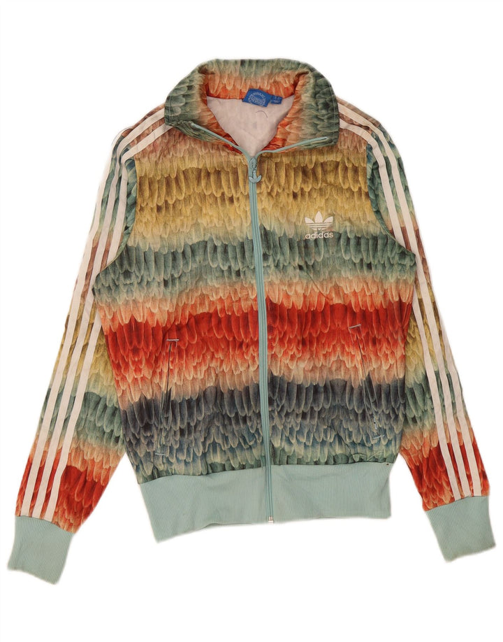Adidas Dame træningsdragt Top Jacket UK 10 Small Multicolored Geometric