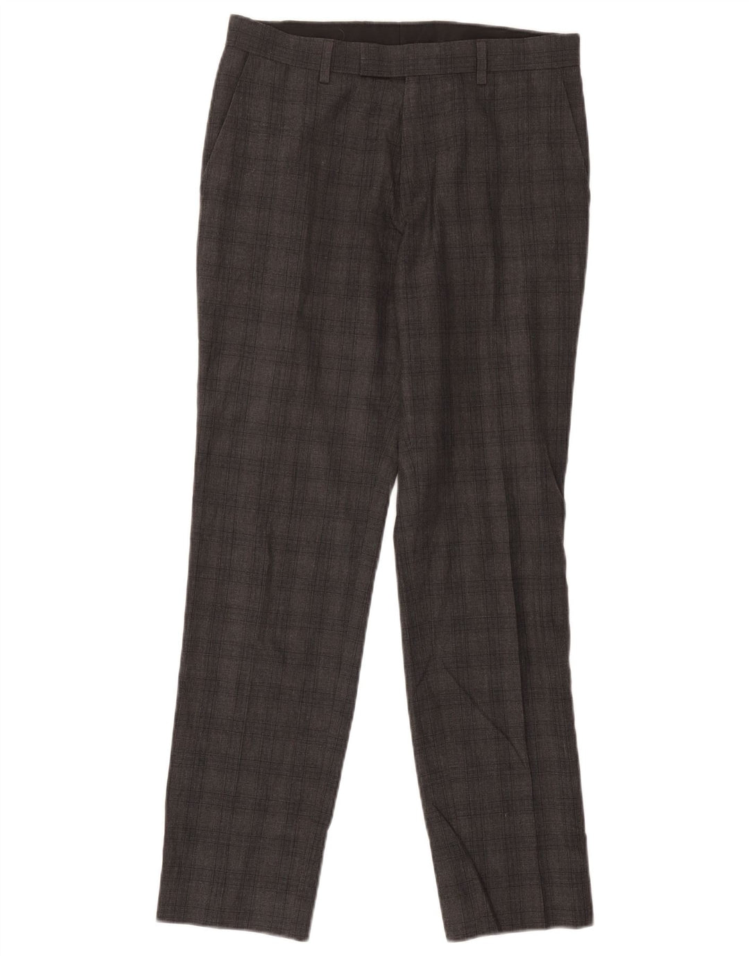 Marks & Spencer Herre Slim Suit Bukser W30 L31 Grå ternet polyester