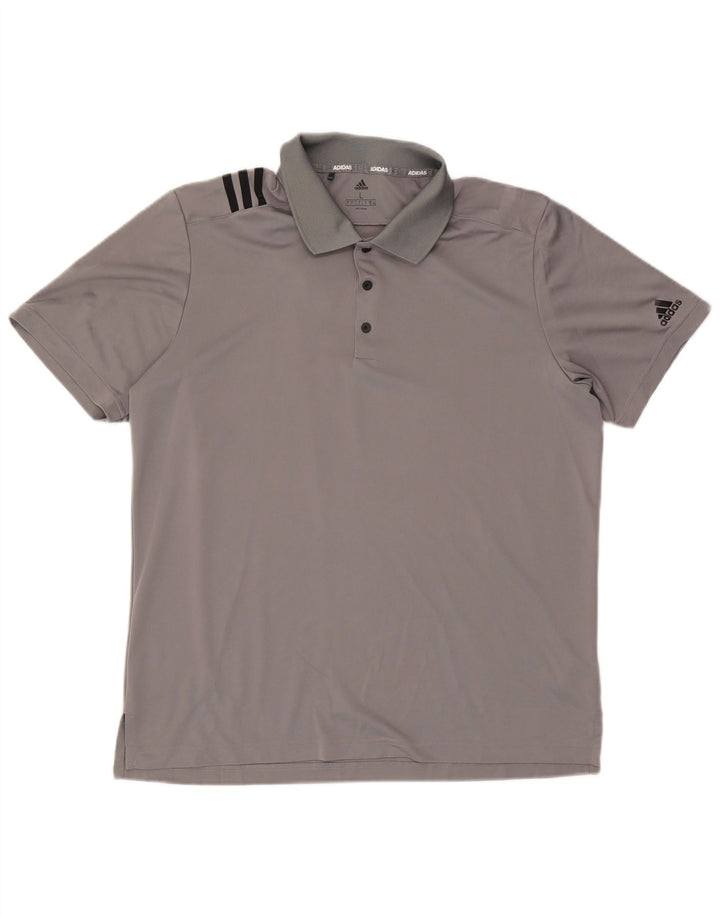 Adidas Poloskjorte til mænd, stor grå polyester