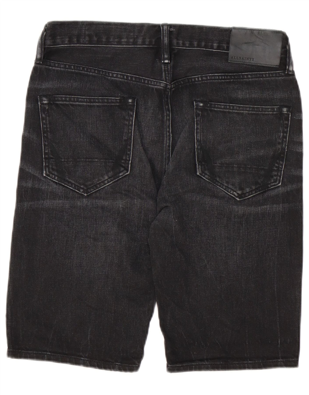 All Saints Herre Switch Fit Denim Shorts W28 Medium Sort Bomuld
