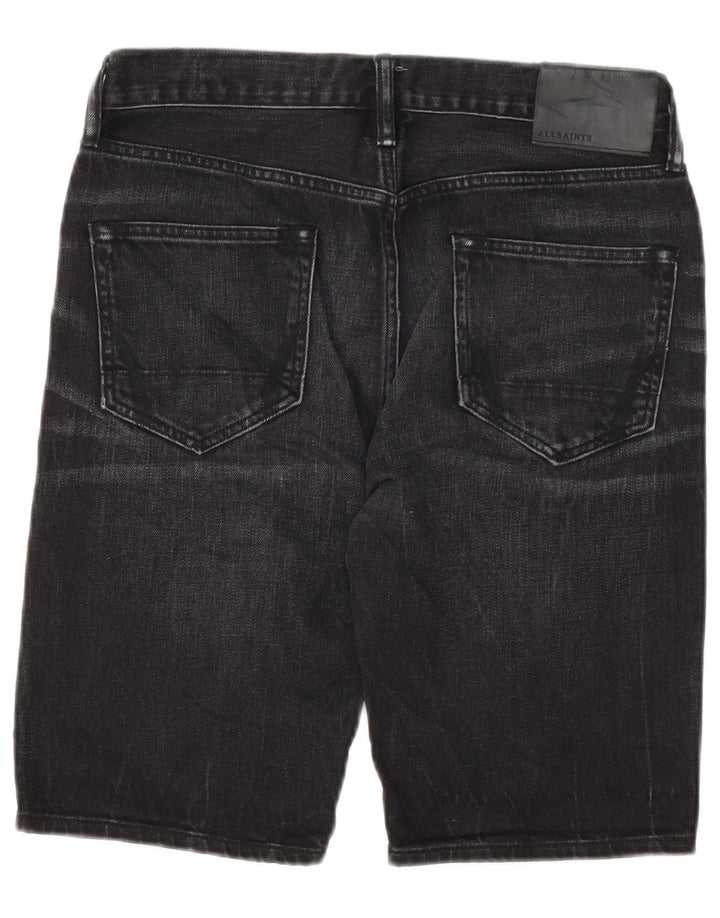 All Saints Herre Switch Fit Denim Shorts W28 Medium Sort Bomuld