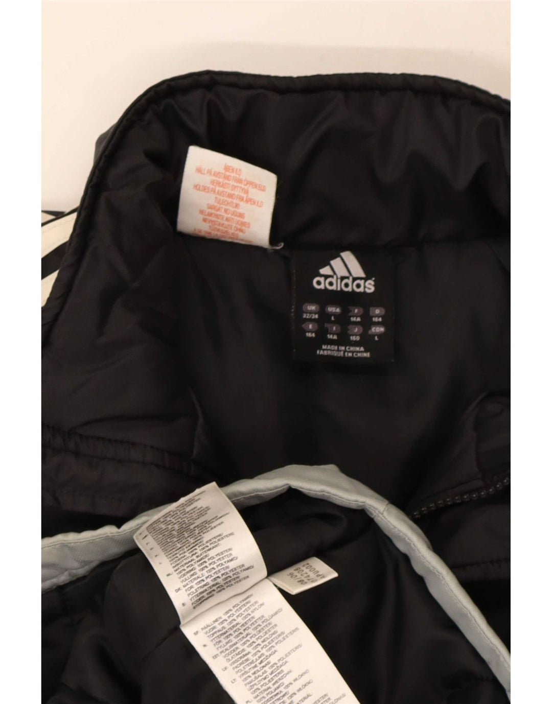 Adidas Boys Windbreaker Jacket 13-14 år Sort Colourblock Polyester
