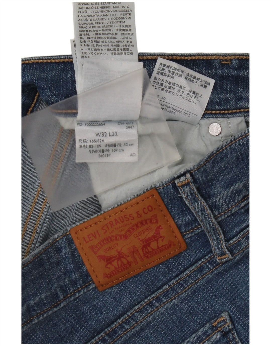 Levi's Dame 715 Bootcut Jeans W32 L32 Blå Bomuld