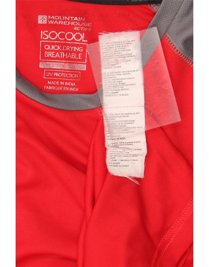 Mountain Warehouse Herre IsoCool T-Shirt Top Medium Rød Colourblock