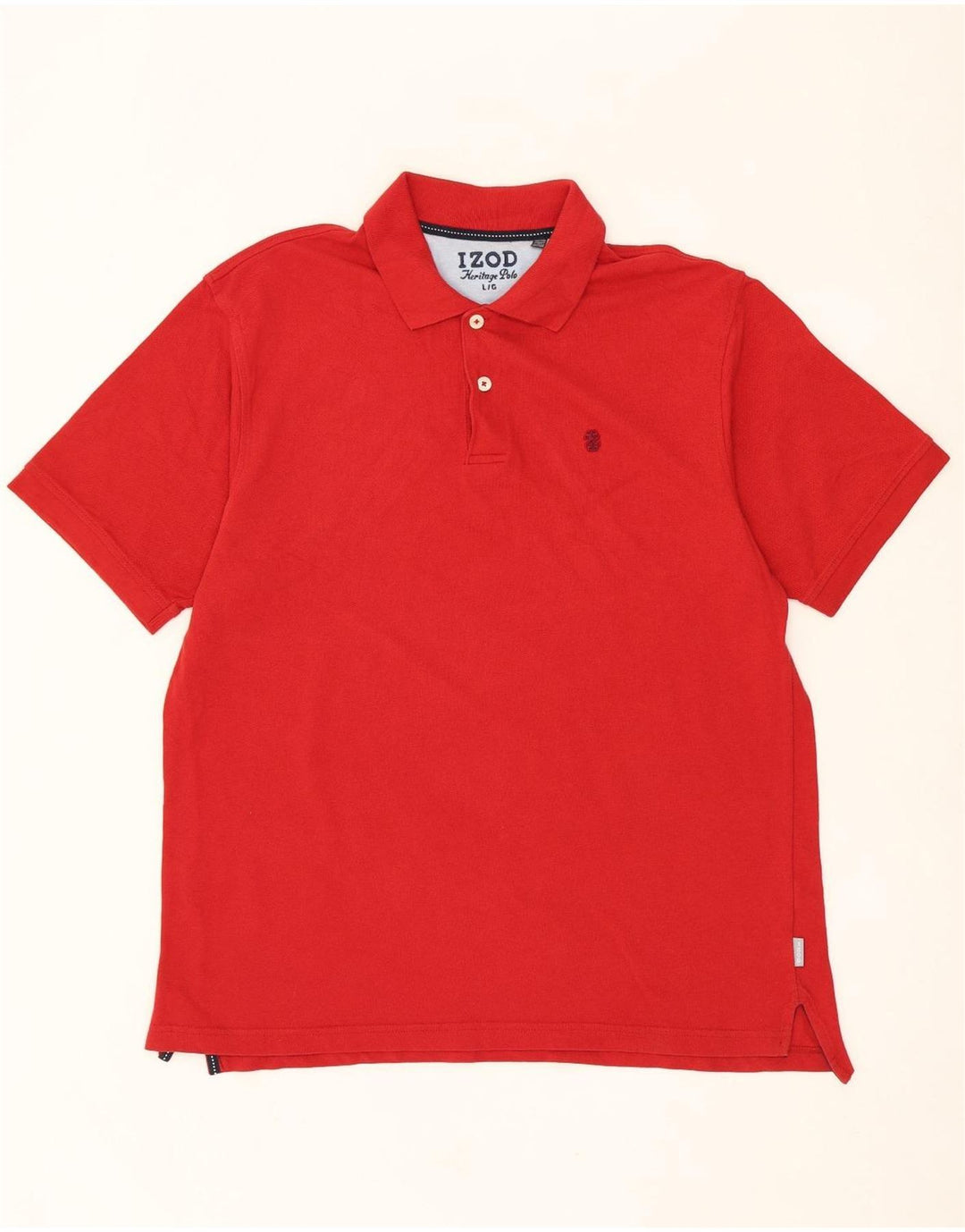 IZOD Mens Polo Shirt Large Red Cotton Vintage Izod and Second-Hand Izod from Messina Hembry 