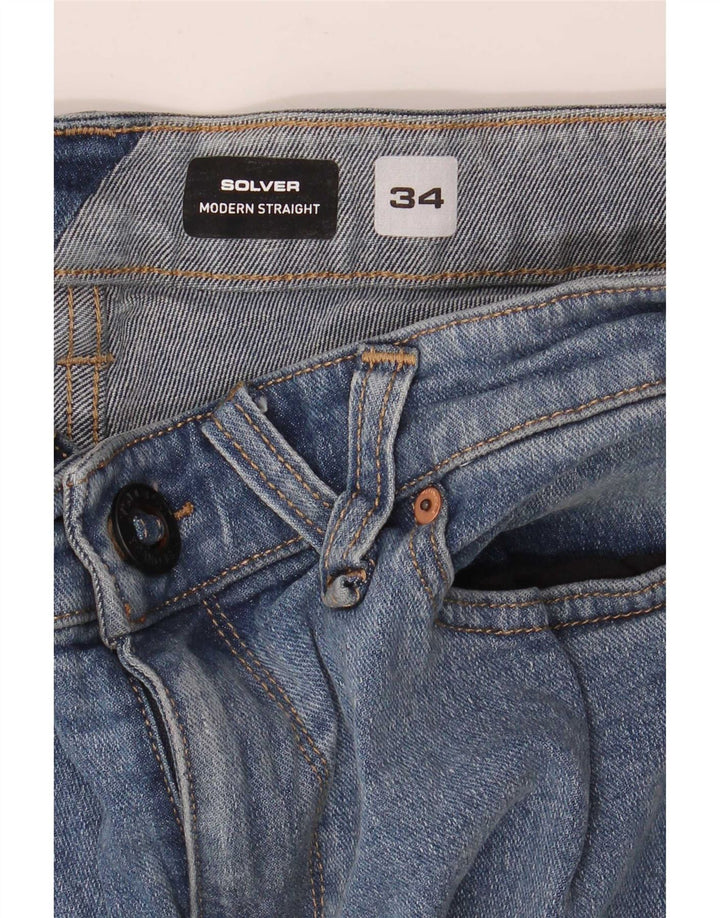Volcom Herre Solver Straight Jeans W34 L31 Blå Bomuld