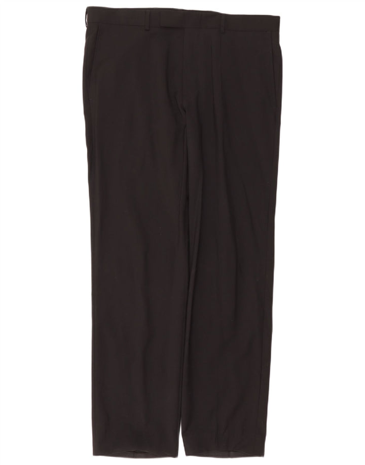 Hugo Boss Straight Suit Bukser til mænd W36 L33 Sort