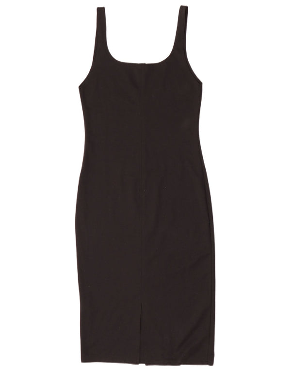 Zara Womens Sleeveless Bodycon Dress UK 14 Large Black Polyester