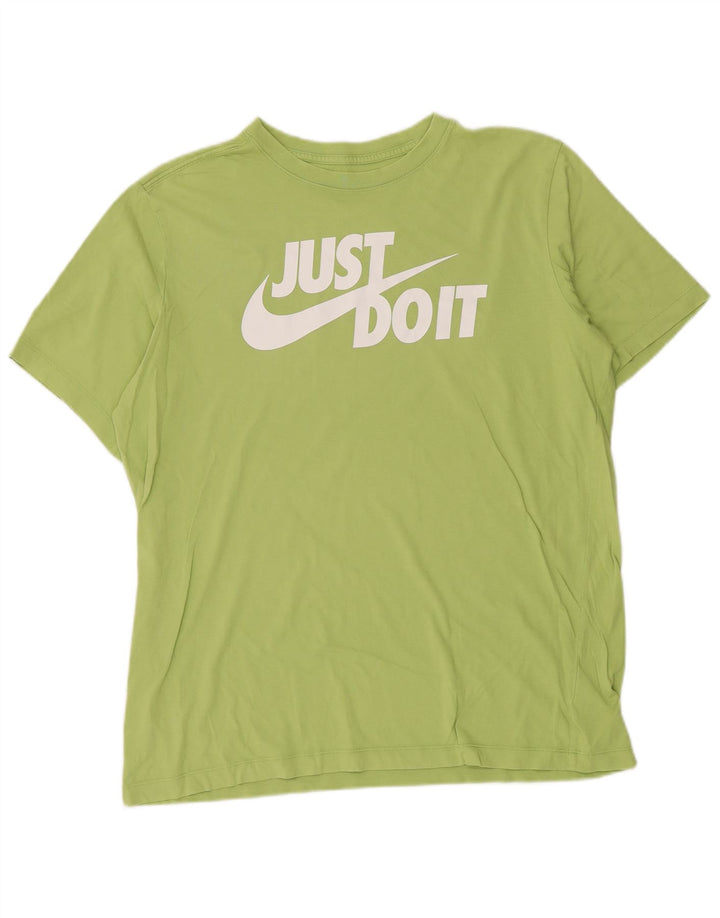 NIKE Mens Graphic T-Shirt Top Large Green
