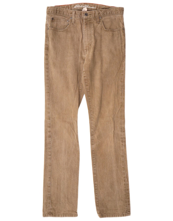 EDDIE BAUER Slim Jeans til mænd W30 L32 Beige Bomuld