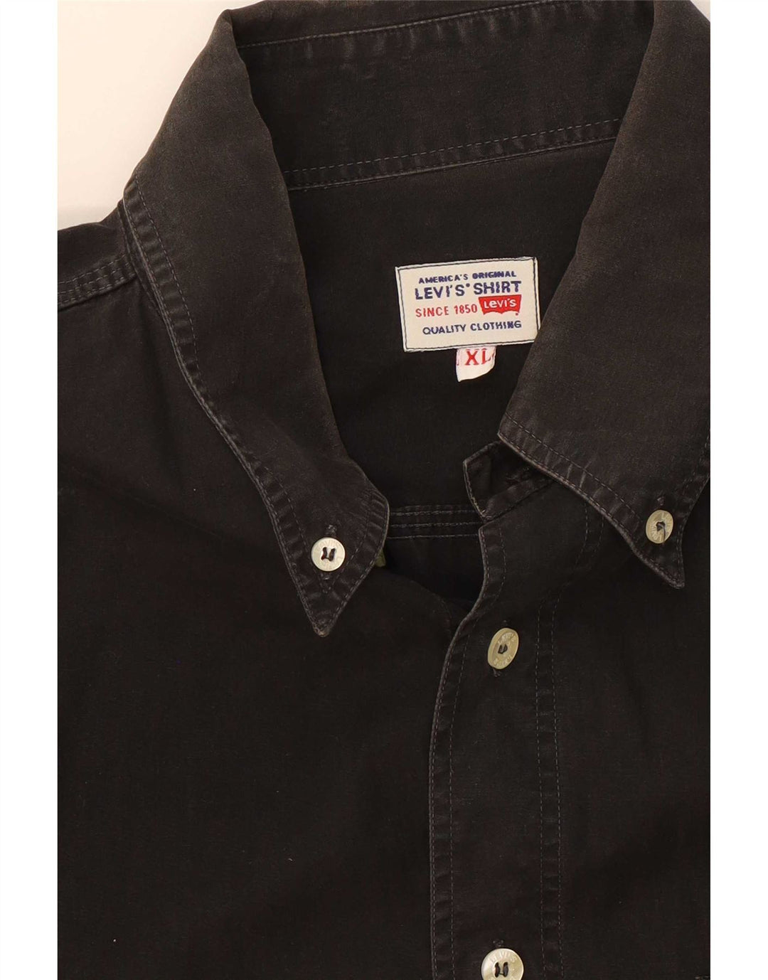 Levi's herreskjorte XL sort bomuld