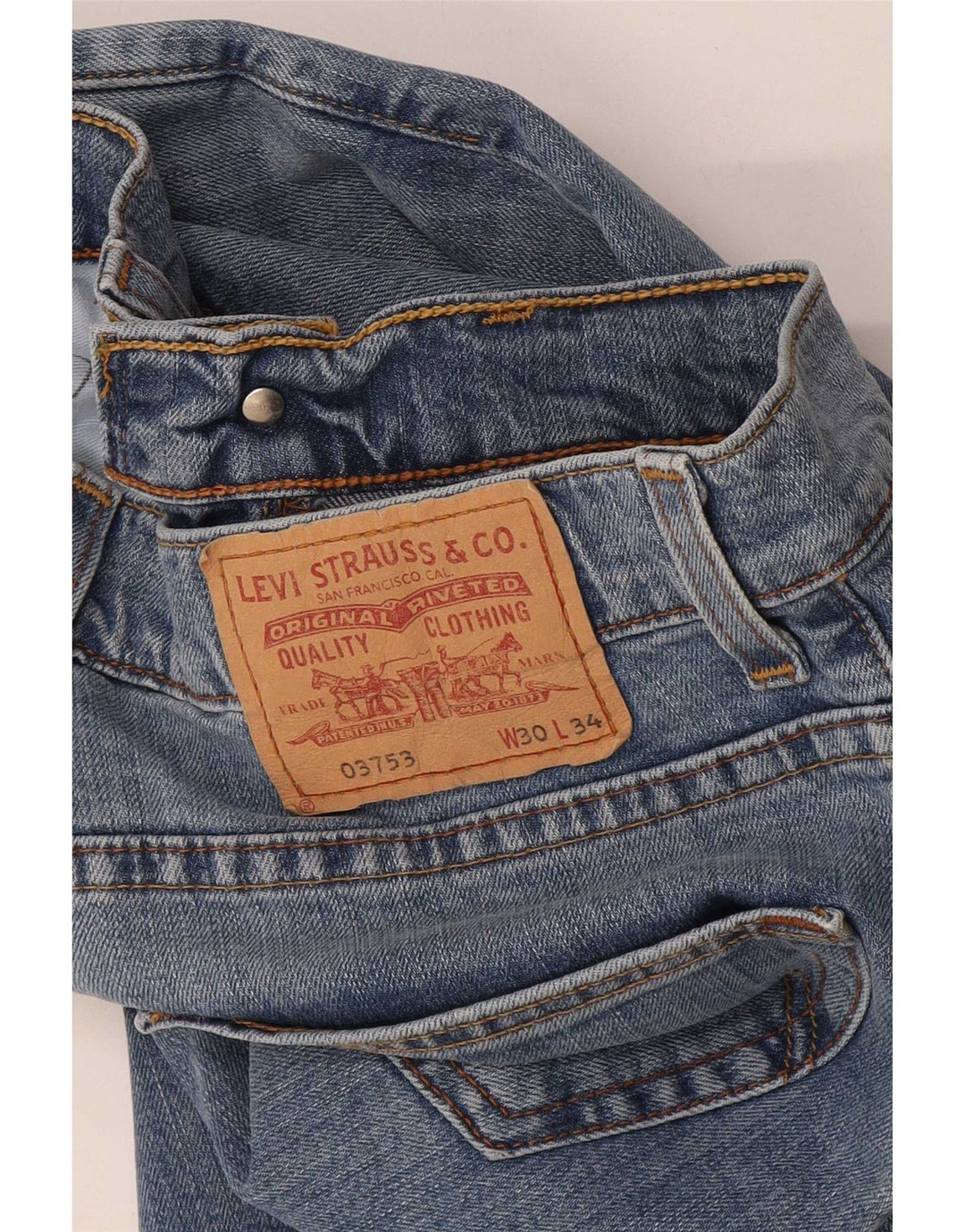 Levi's Straight Jeans til mænd W30 L34 Blå
