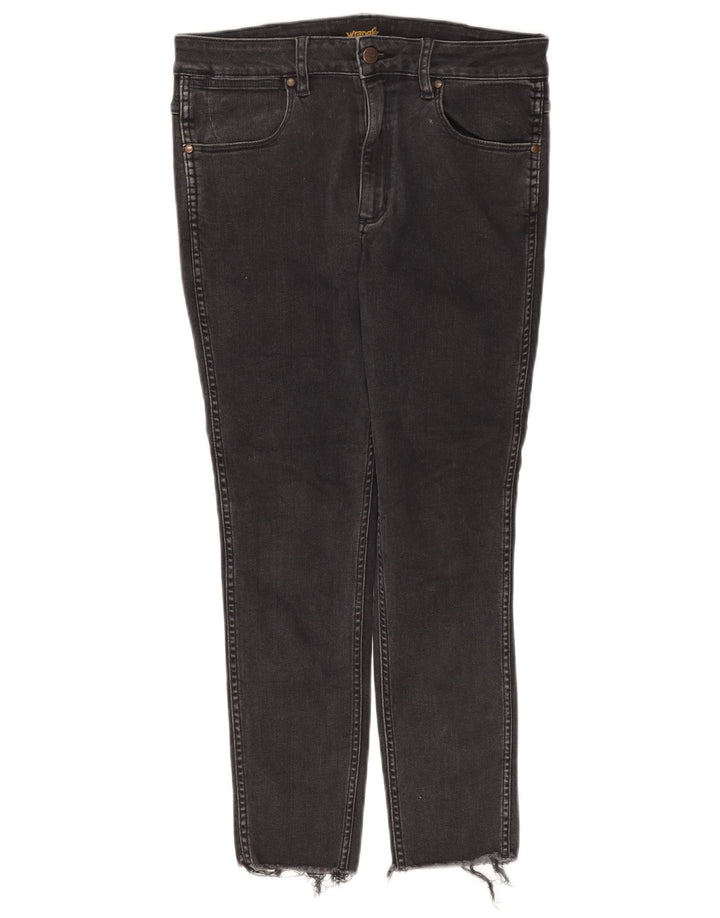 Wrangler Womens Cropped Jeans W32 L25 Sort bomuld