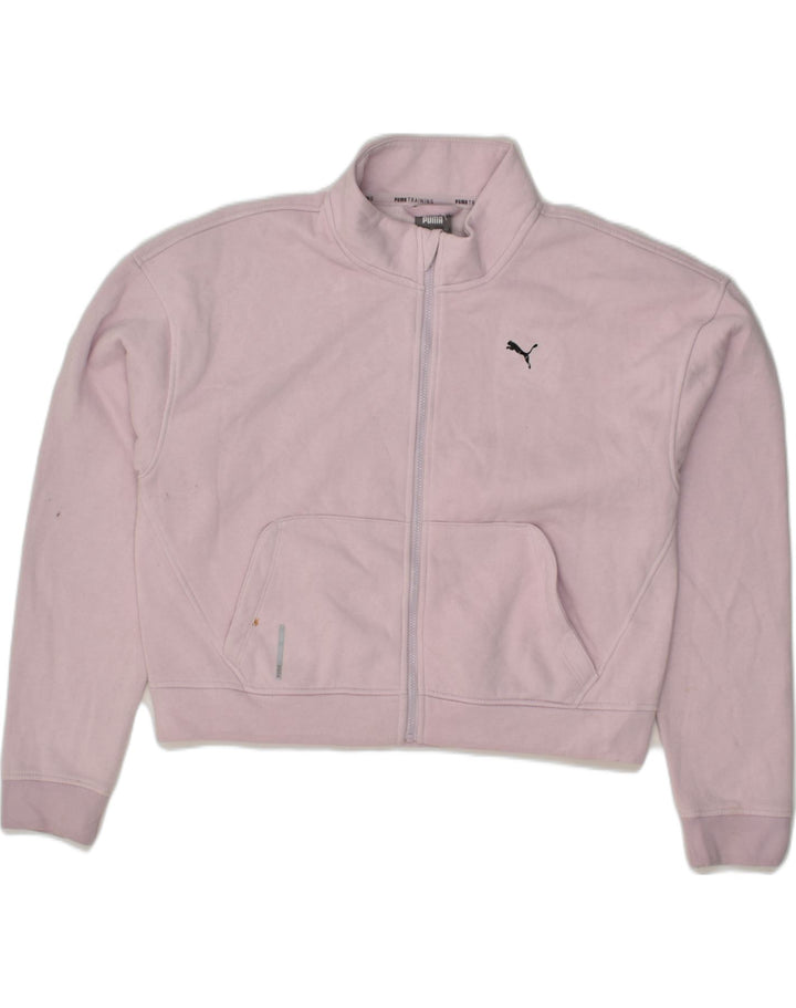PUMA Womens Tracksuit Top Jacket UK 14 Medium Purple Cotton | Vintage Puma | Thrift | Second-Hand Puma | Used Clothing | Messina Hembry 