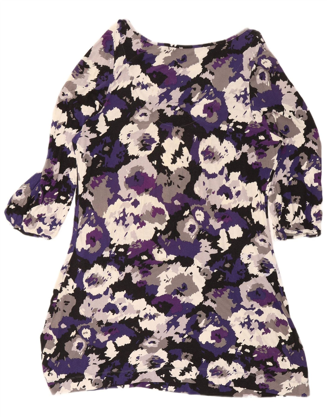 Marks & Spencer 3/4 ærmet basiskjole til kvinder DK 16 Stor lilla camouflage
