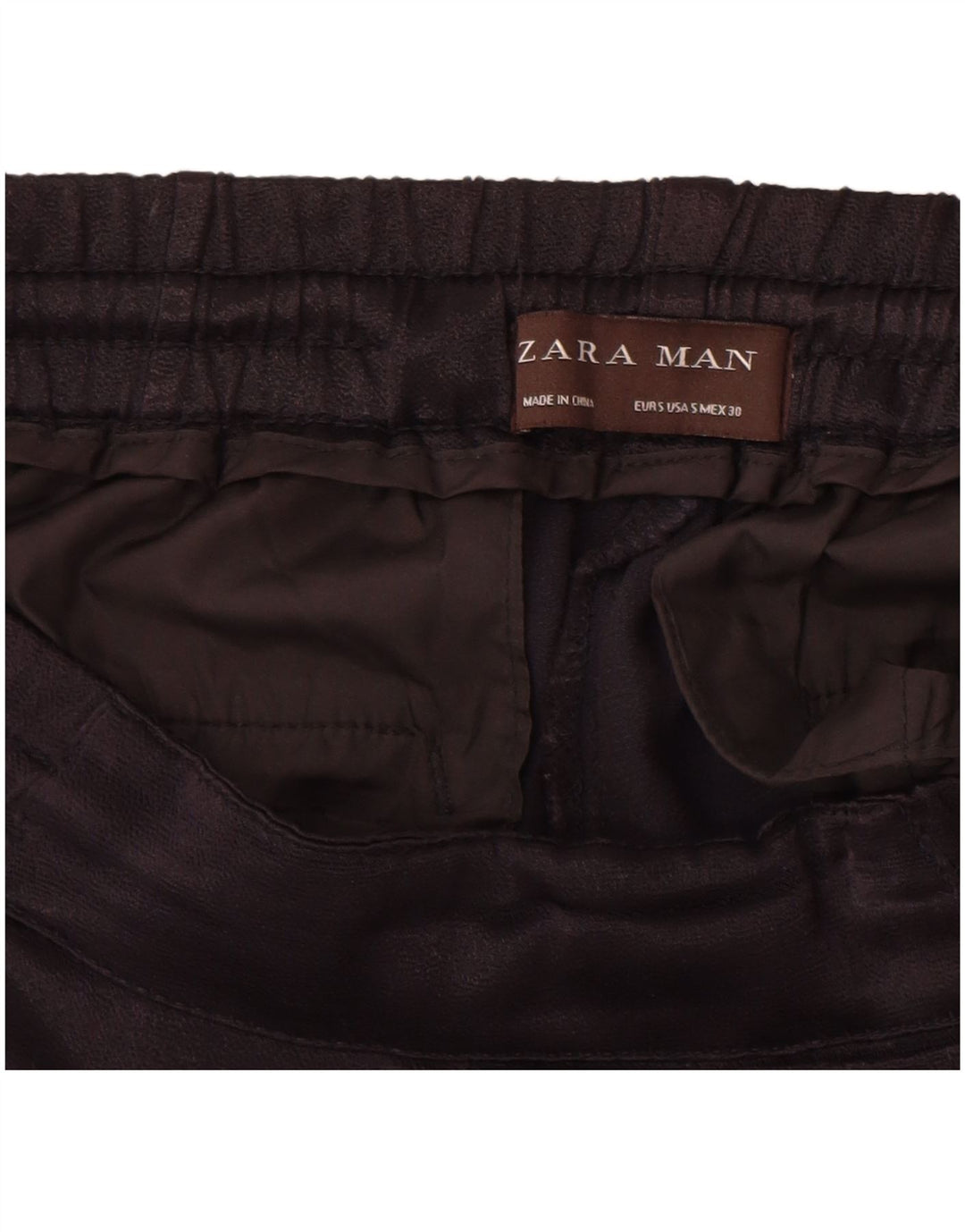 Zara Straight Chino Bukser Small W30 L29 Sort