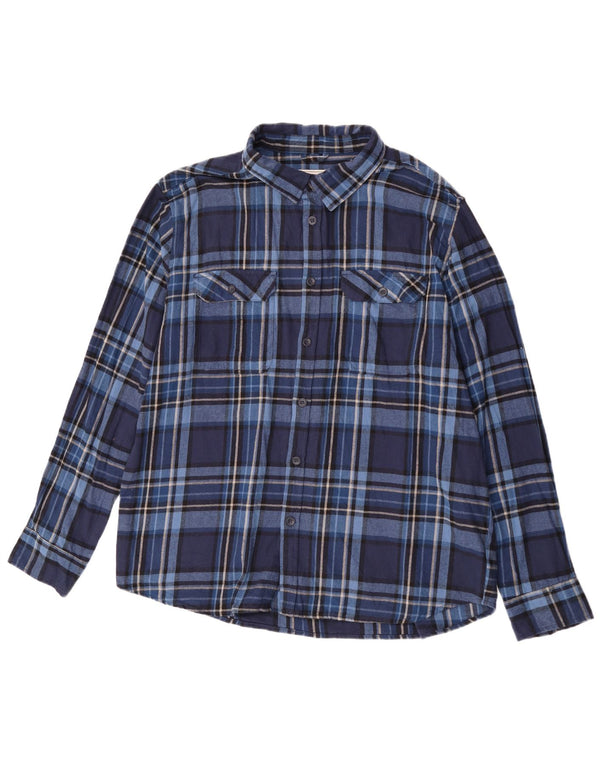 Mountain Warehouse Herre flannelskjorte 3XL blå ternet bomuld