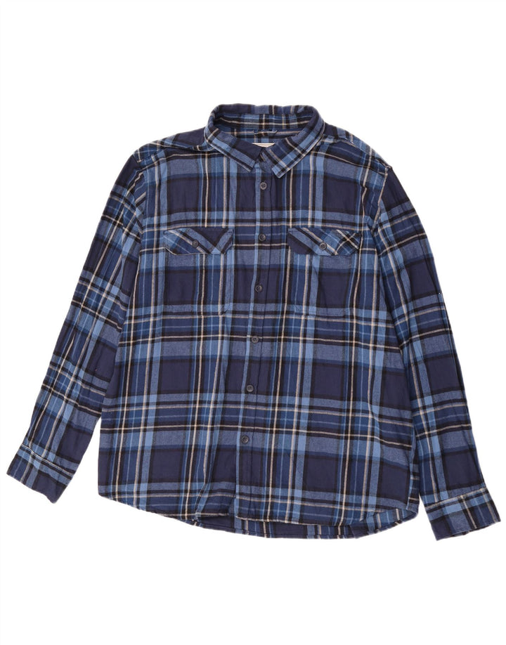 Mountain Warehouse Herre flannelskjorte 3XL blå ternet bomuld