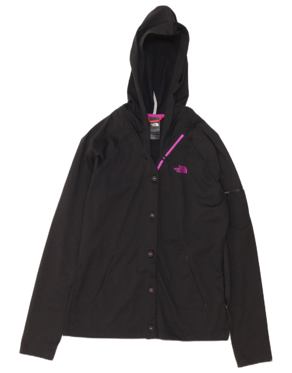 The North Face Dame Hooded Tracksuit Top Jacket UK 14 Medium Black