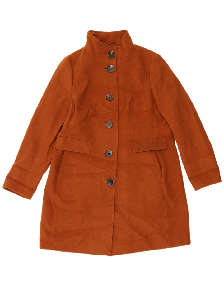 Marks & Spencer Dameoverfrakke UK 16 Stor brun polyester