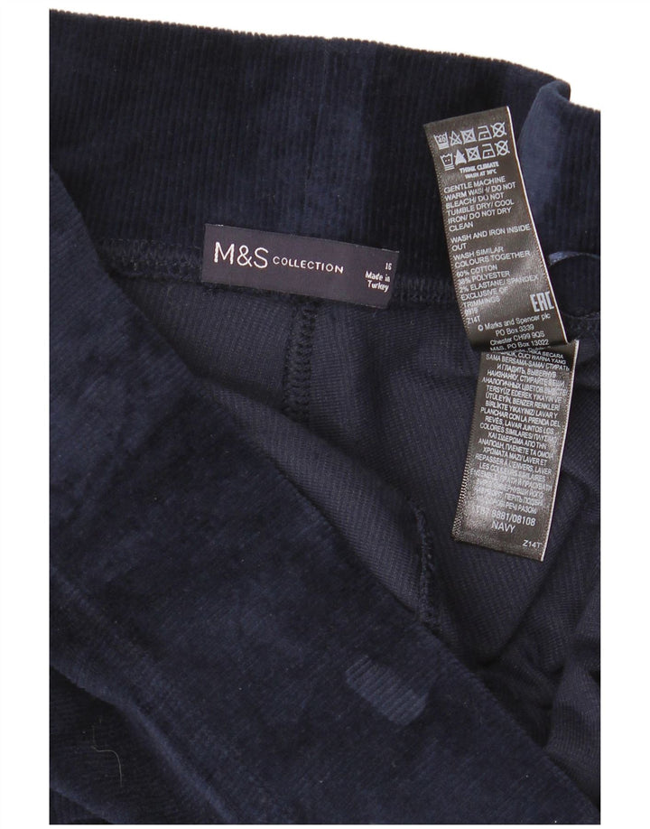 Marks & Spencer Womens Leggings UK 16 Large Navy Blue Cotton