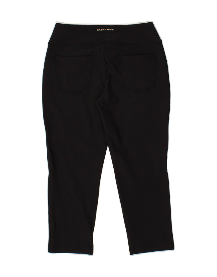 REEBOK Womens Capri Tracksuit Trousers UK 10 Small  Black Polyamide Vintage Reebok and Second-Hand Reebok from Messina Hembry 