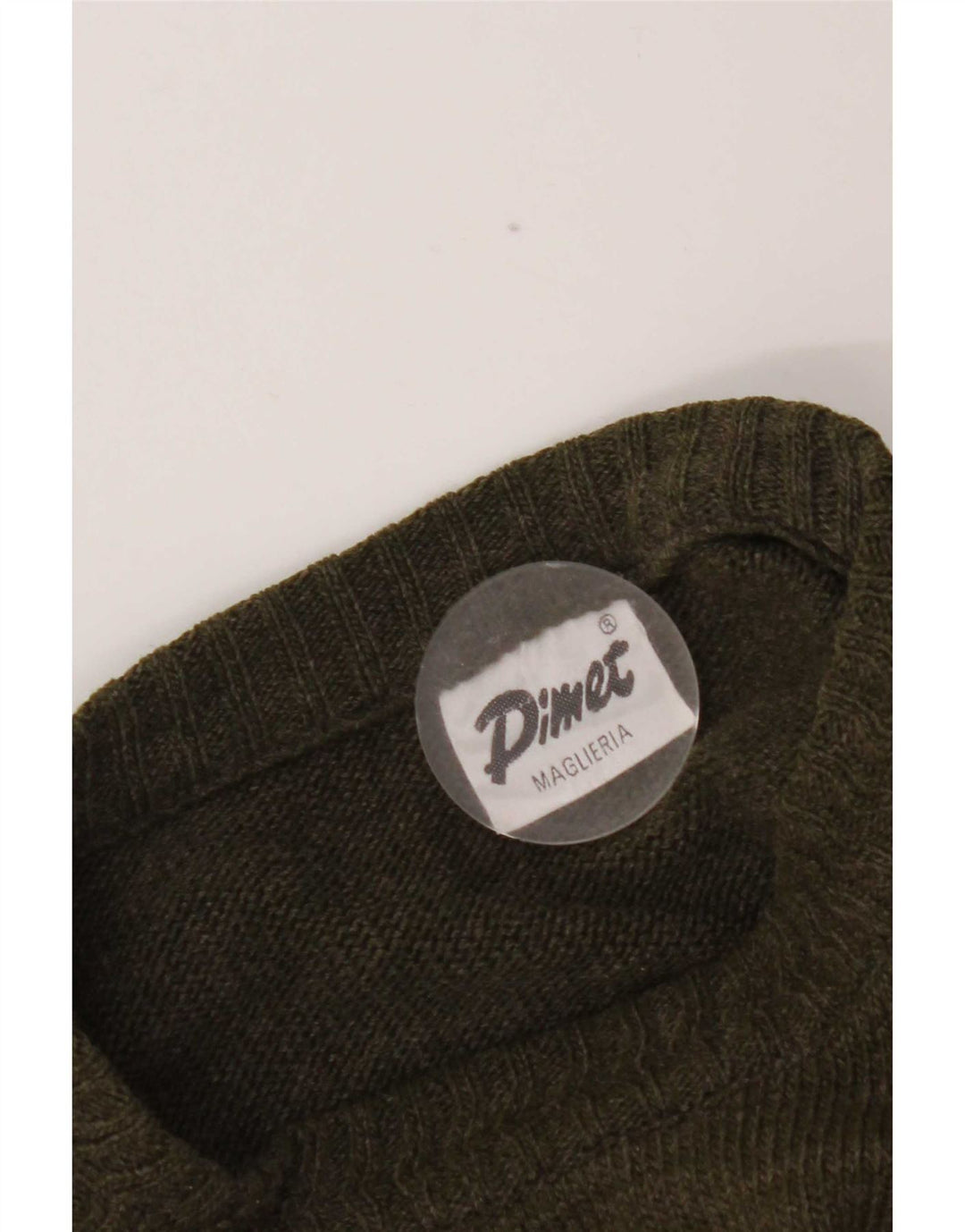 Vintage Herre rund hals sweater Medium Khaki Argyle/Diamond