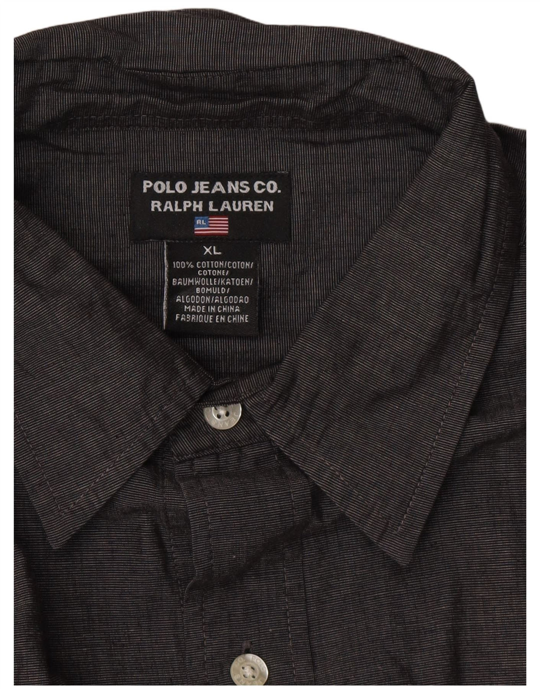 Ralph Lauren Herreskjorte XL Gråstribet bomuld