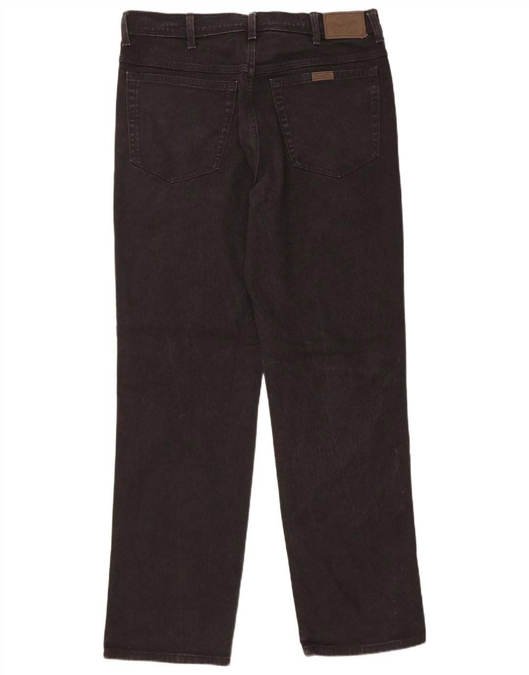 Wrangler Herre Regular Fit Straight Jeans W38 L34 Sort Bomuld