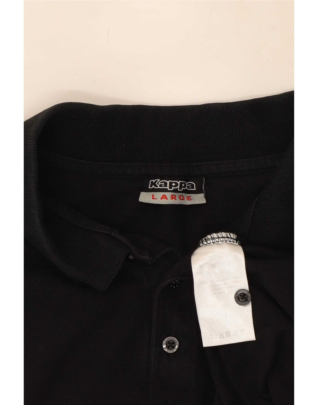 Kappa herre poloshirt stor sort bomuld