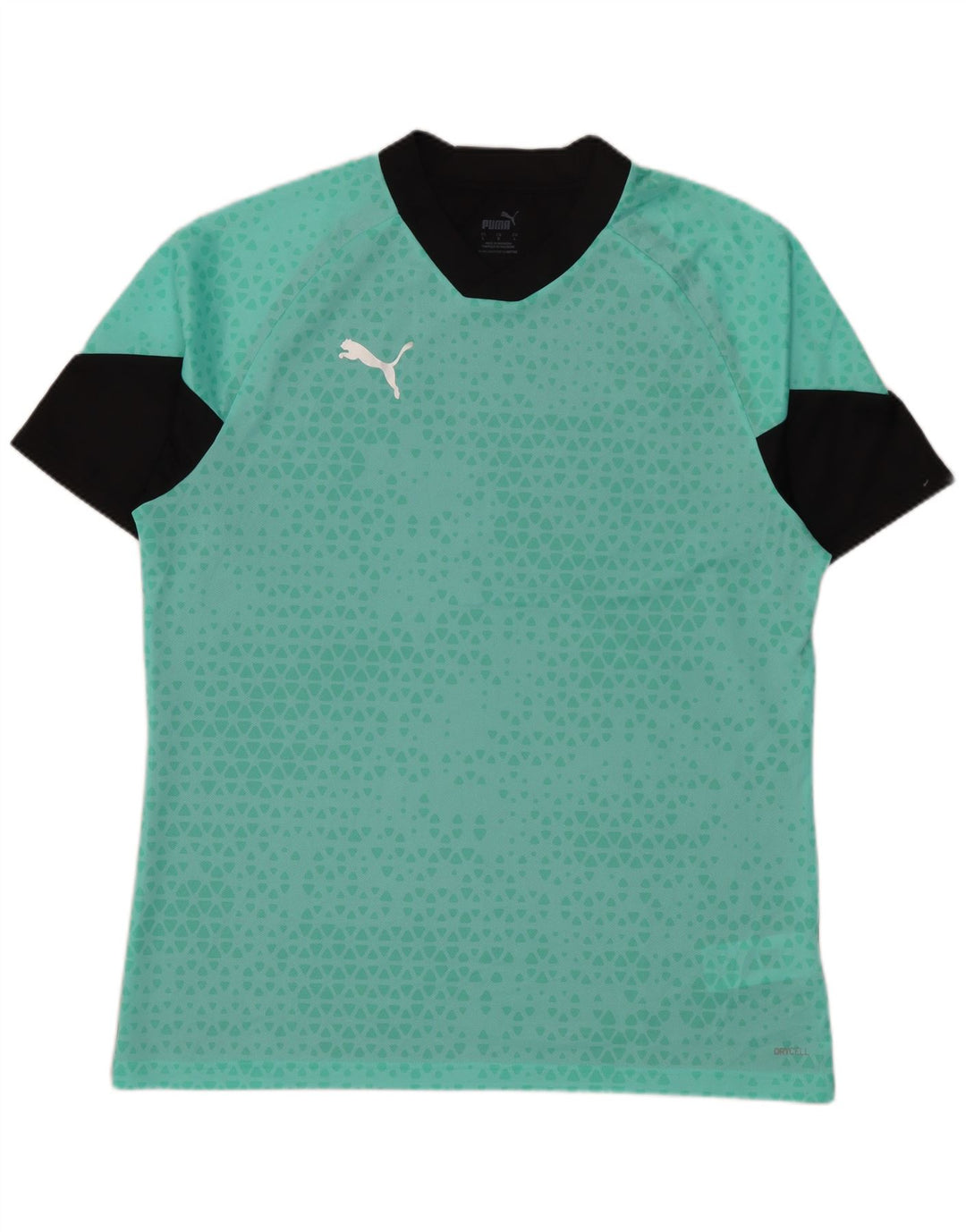 Puma Herre T-Shirt Top Stor turkis geometrisk polyester