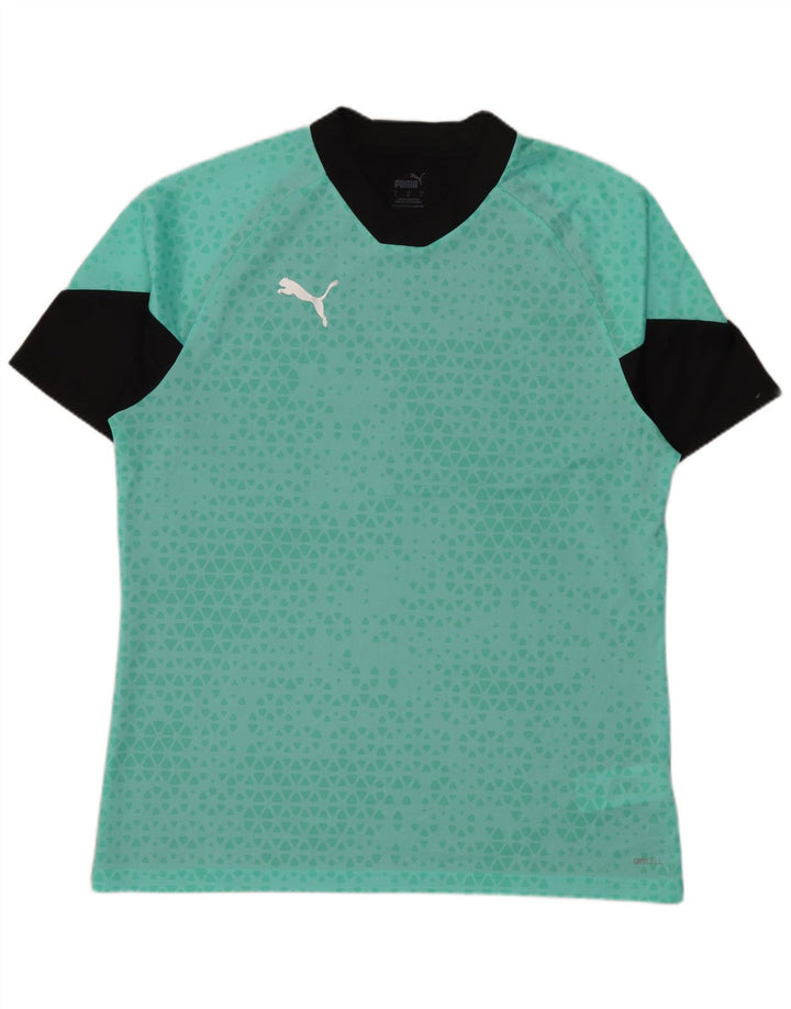 Puma Herre T-Shirt Top Stor turkis geometrisk polyester