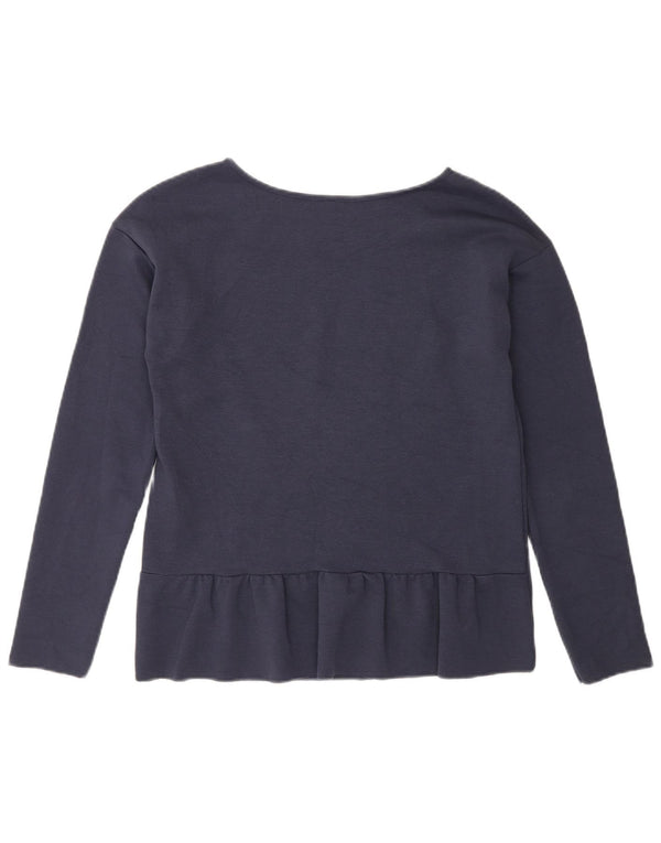 Benetton Dame Top Langærmet UK 10 Small Navy Blue
