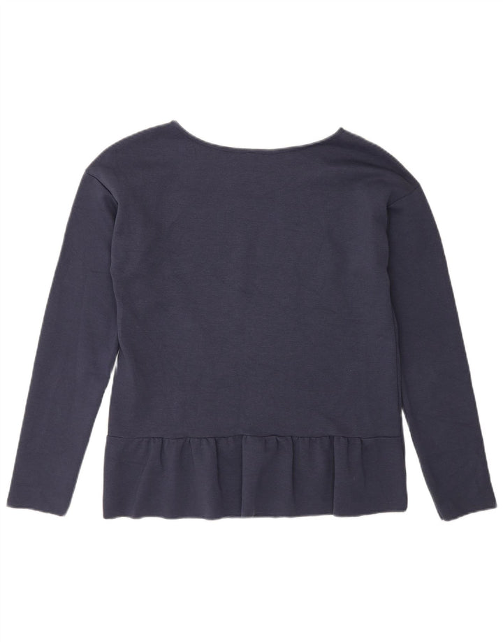 Benetton Dame Top Langærmet UK 10 Small Navy Blue