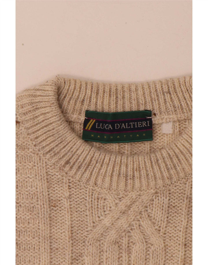 Luca D'altieri Herre Loose Fit Jumper Sweater IT 50 Medium Beige