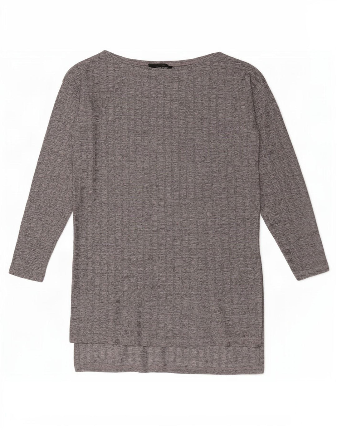 Zara Dame Langærmet Tunika Top UK 10 Small Grey Check