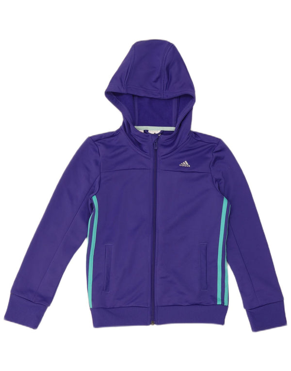 Adidas hættetrøje med lynlås til piger 9-10 år Lilla Colourblock Polyester